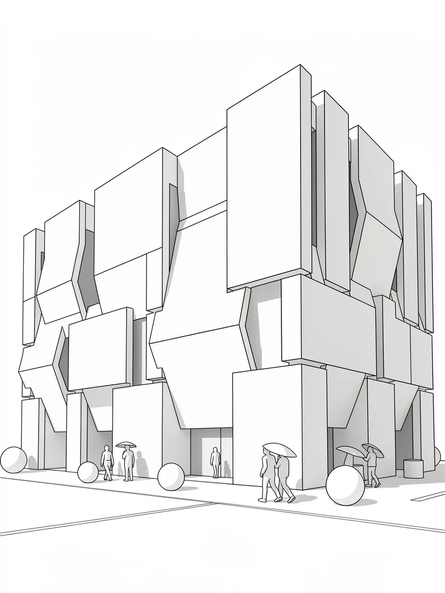 Exterior base massing.